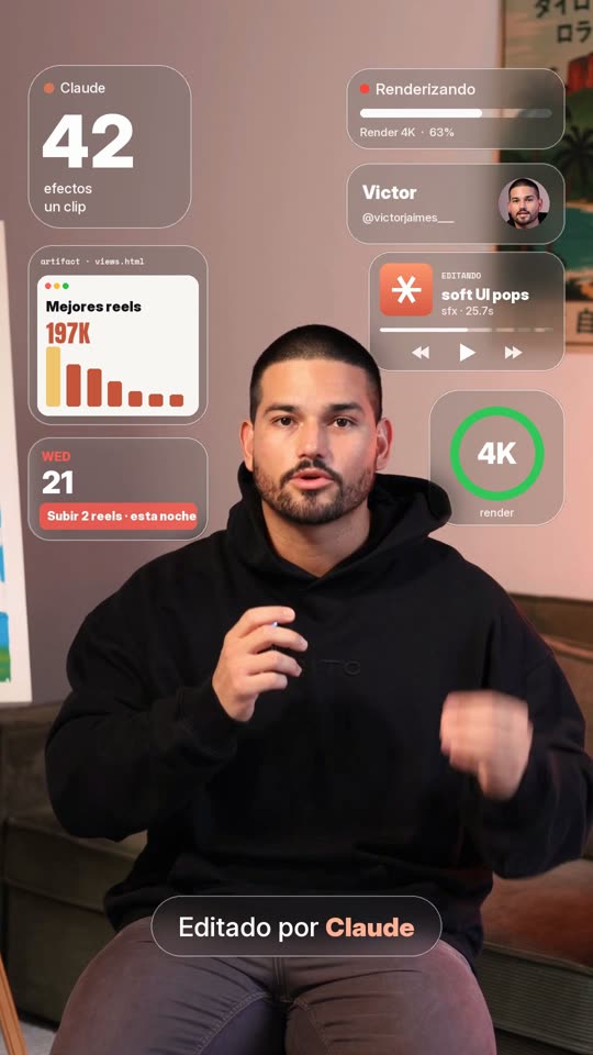 Widgets de vidrio alrededor de la cabeza